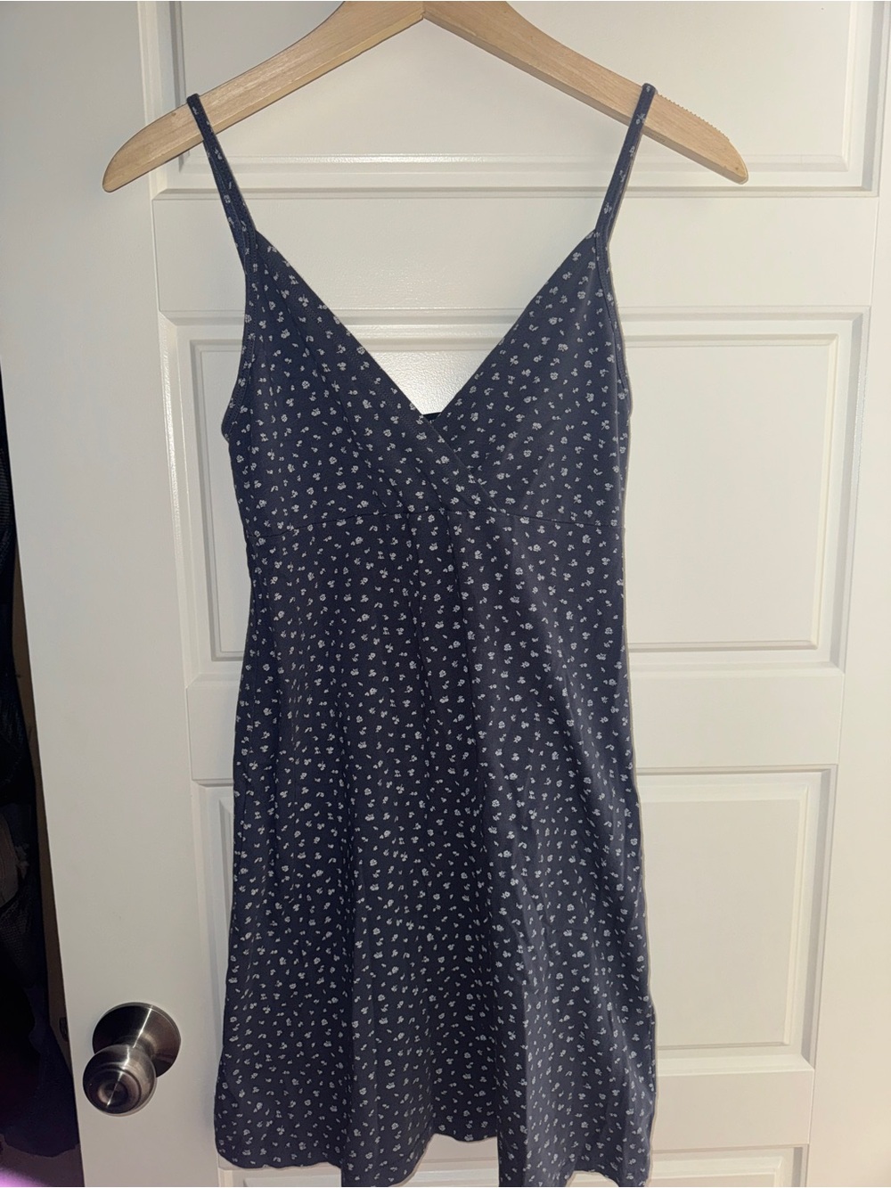 Brandy Melville Navy Floral Mini Slip Dress